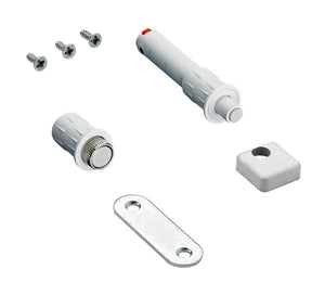 Schwarzer Schiebetürbeschlag für Falttüren von Hettich mit mattiertem Eisen-Finish.