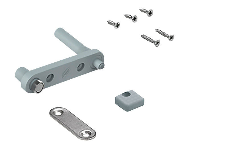 Schiebetürbeschlag für Falttüren von Hettich, Modell ZB-PTM-ZUHALT-MAGN in robustem Design.