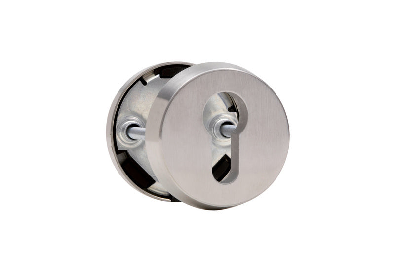 Edelstahl-Rosette mit elegantem Design und korrosionsbeständiger Oberfläche für Türbeschläge.