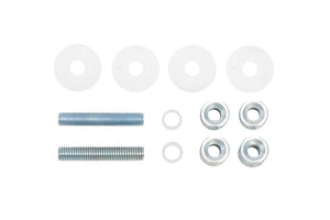 Stoßgriff-Befestigungssatz mit Schrauben, Unterlegscheiben und Dübeln für Tür- und Möbelmontage.