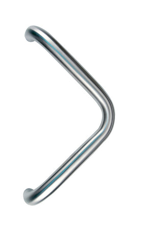 Matte Edelstahl-Stoßgriff mit 32 mm Durchmesser und 382 mm Länge für einfache Handhabung.