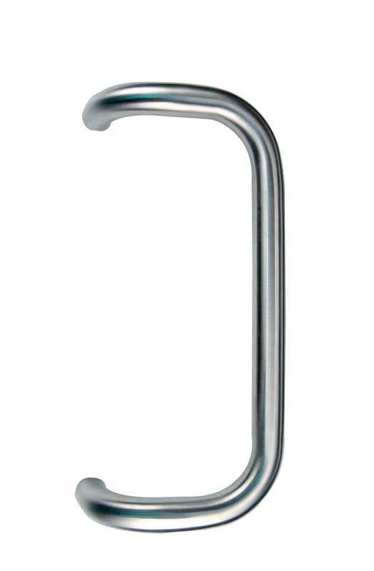 Matte Edelstahl-Stoßgriff mit 32 mm Durchmesser und 382 mm Länge, ideal für Türen.