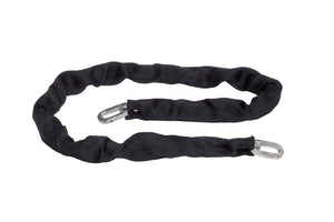 Türsicherung mit verzinkter Vierkantkette D10, 1500 mm lang, zur Nachrüstung an Türen.