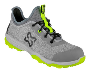 Grau Sicherheitshalbschuh S1PL-HS ECOFRESH mit durchtrittsicherer Sohle und robustem Zehenschutz.