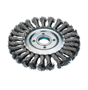 Rundbürste für Winkelschleifer mit robusten Borsten zur Oberflächenbearbeitung.