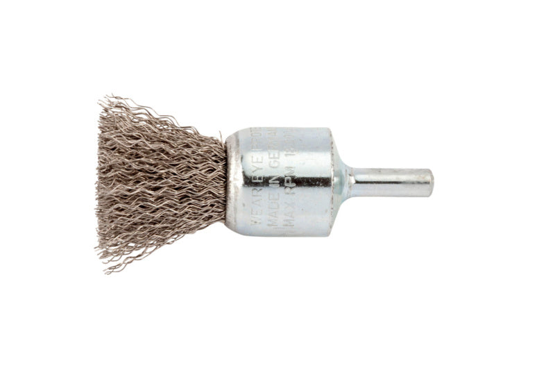 Zentrifugalbürste mit robusten Borsten und universalem Adapter für Bohrmaschinen zur Reinigung.