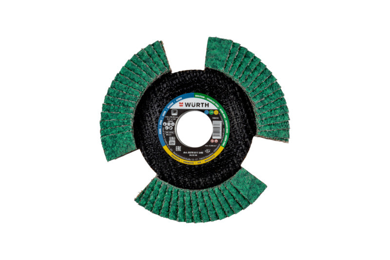 Lamellenfächerschleifscheibe LAMESICHTSHB mit robuster Bauweise und Lamellentechnologie zum Schleifen.