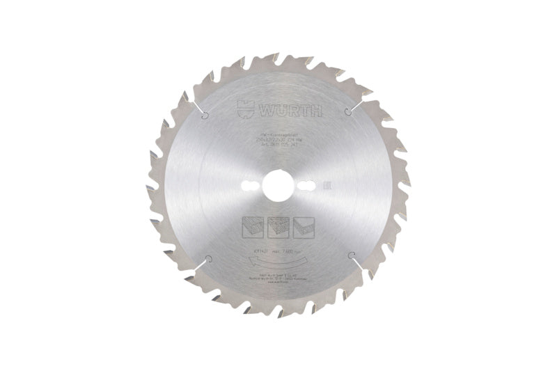 Kreissägeblatt für Holz mit scharfen Zähnen und 30 mm Bohrdurchmesser für präzise Schnitte.