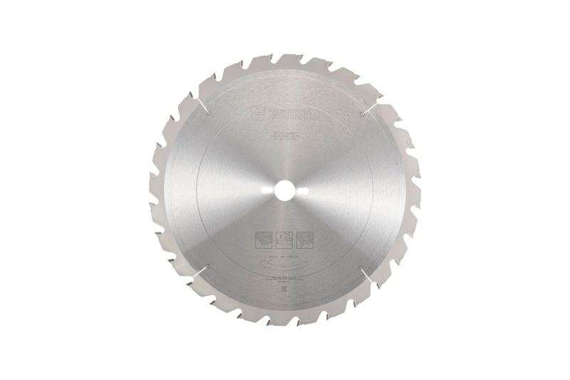 Kreissägeblatt aus robustem Material mit vielen Zähnen für präzise Holzschnitte.
