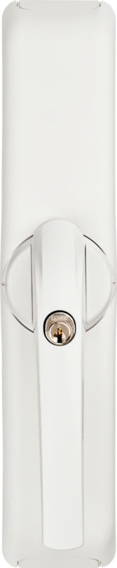 Weißer Türschlossantrieb FCA3000-VS für Terrassentüren mit modernem Design und Sicherheitsfunktionen.