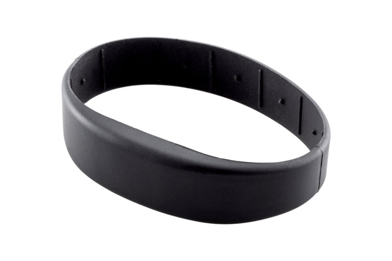 Elektronisches Möbelschloss in Schwarz, kompakt mit digitaler Steuerung und Alarmfunktion.