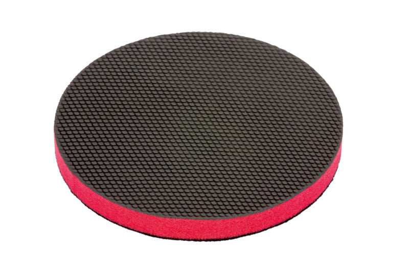 Schwarzes Polierpad mit 150 mm Durchmesser, ideal für Lack- und Oberflächenbearbeitung.