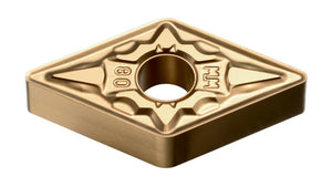 DN Wendeschneidplatte DNMG150404 aus Hartmetall mit 15 mm Durchmesser und 4 mm Schnittbreite.