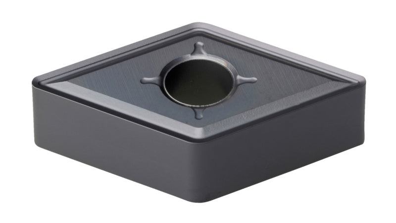 Wendeschneidplatte DNMG150608 mit 15 mm Kantenlänge für präzises Drehen von Metallwerkstücken.