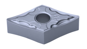 Wendeschneidplatte DNMG150408 aus Hartmetall mit scharfer Schneidkante für Metallbearbeitung.