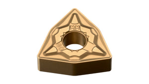 Wendeschneidplatte WNMG080412 aus Hartmetall mit präziser Geometrie für effizientes Drehen.