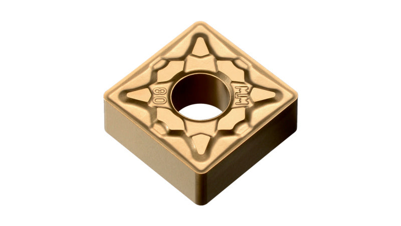 SN Wendeschneidplatte SNMG190608 in quadratischer Form mit scharfen Schneidkanten aus Metall.