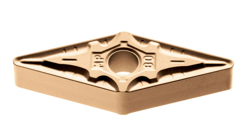 Wendeschneidplatte WENDESHNDPL mit innovativer Beschichtung und spezieller Geometrie.