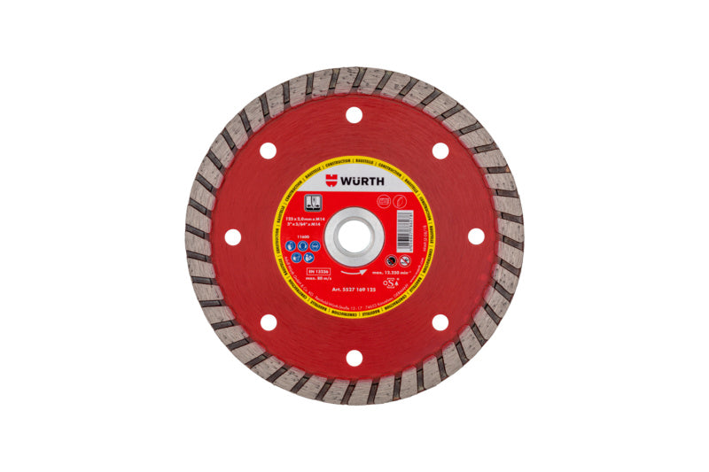 Runde Diamanttrennscheibe TSHB DIA BAUSTELLE in verschiedenen Größen für Bauanwendungen.