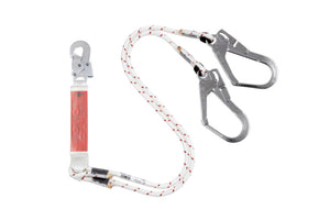 Verbindungsmittel mit Bandfalldämpfer in Y-Form und 1,5 Meter Länge für Arbeitssicherheit.