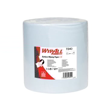 WYPALL L10 Extra+ blue surface wiping paper roll, 38x33cm