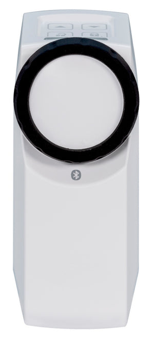 Türschlossantrieb TRSHLOANTR-CFA3100 in Weiß mit modernem Design und kompakter Bauweise.