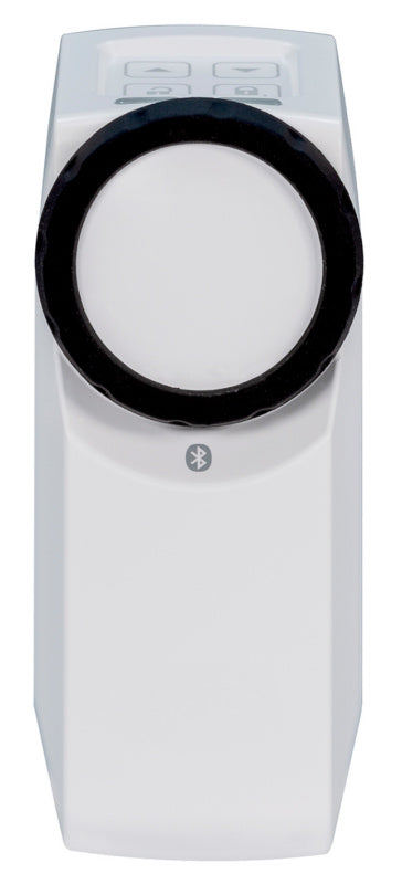 Türschlossantrieb TRSHLOANTR-CFA3100 in Weiß mit modernem Design und kompakter Bauweise.