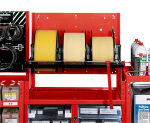 Abrollsystem für Papierrollen mit modernem Design und stabiler Halterung für einfache Nutzung.