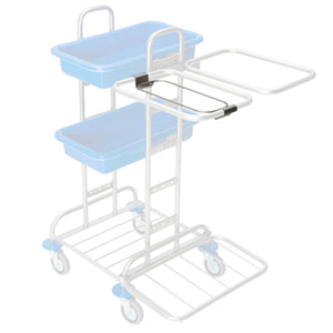 Edelstahl-Halterahmen für 40L Behälter mit zwei Ebenen.