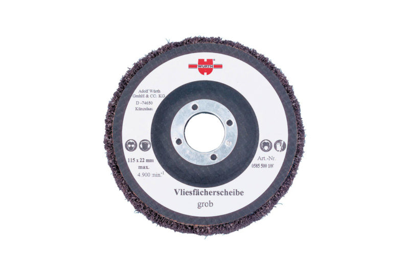 Schleifscheibe Vlies SHLFSHB VLI mit innovativer Struktur für effizientes Schleifen von Metallen.