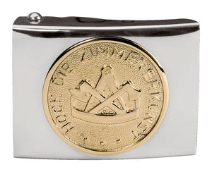 Robustes Koppelschloss aus korrosionsbeständigem Material für Zimmererarbeiten.