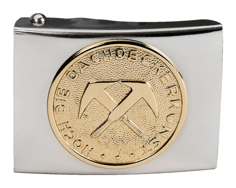 Koppelschloss für Dachdecker, robust und wetterfest, ideal für Höhenarbeiten und Materialbefestigung.