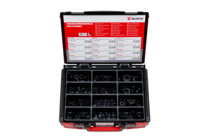 Set von Kabeltüllen in verschiedenen Größen und Materialien für Kabelschutz und -organisation.