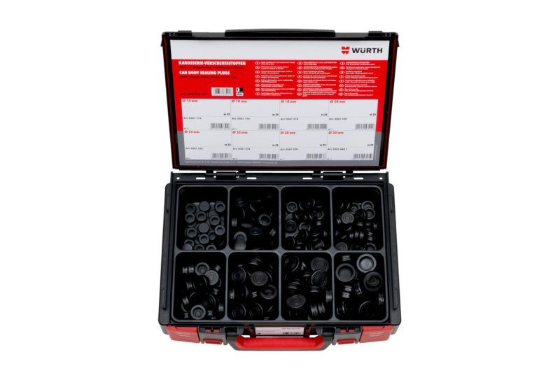 Das KARVERSHLSTO-SYSKO-200TLG Set umfasst verschiedene Werkzeuge und Zubehörteile für Handwerker.