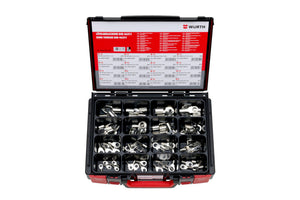 Set mit 72 hochwertigen Verbindungselementen nach DIN-Norm für Elektrotechnikprojekte.