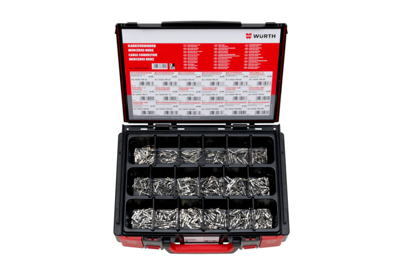 Unisolierte Kabelverbinder in verschiedenen Größen sortiert in einem Set von Sysko