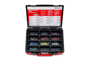 Mini FLP set with 100 pieces, featuring various tools and components in a compact design.