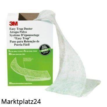 Weißes 3M Easy Trap Staubfangtuch auf einer Rolle, 127mm breit und 9,1m lang.