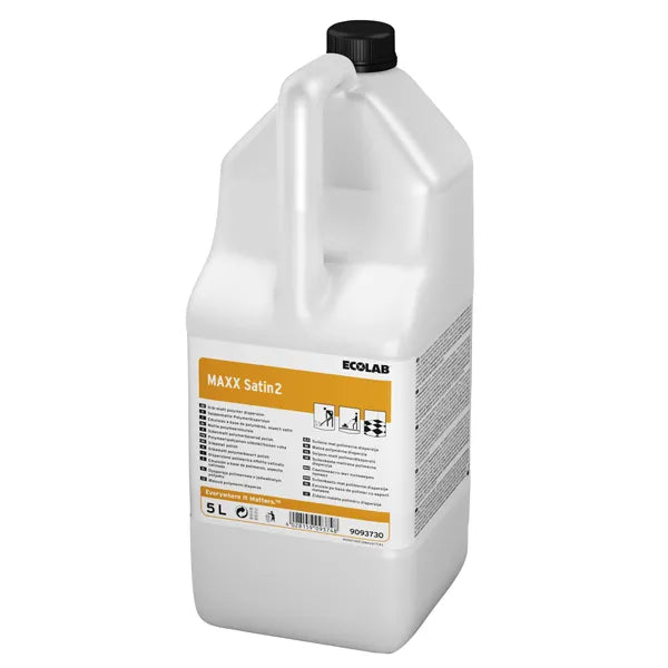 5L Kanister MAXX SATIN2 Innenwandfarbe von Ecolab in Weiß.