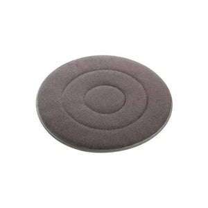 Graues, rundes Mikrofaser-Reinigungspad mit konzentrischen Ringen.