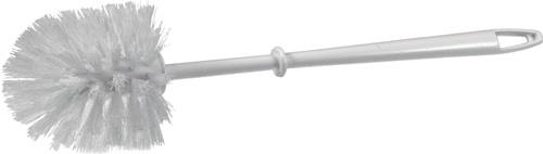 WC-Bürste aus weißem Kunststoff mit großem Rundkopf