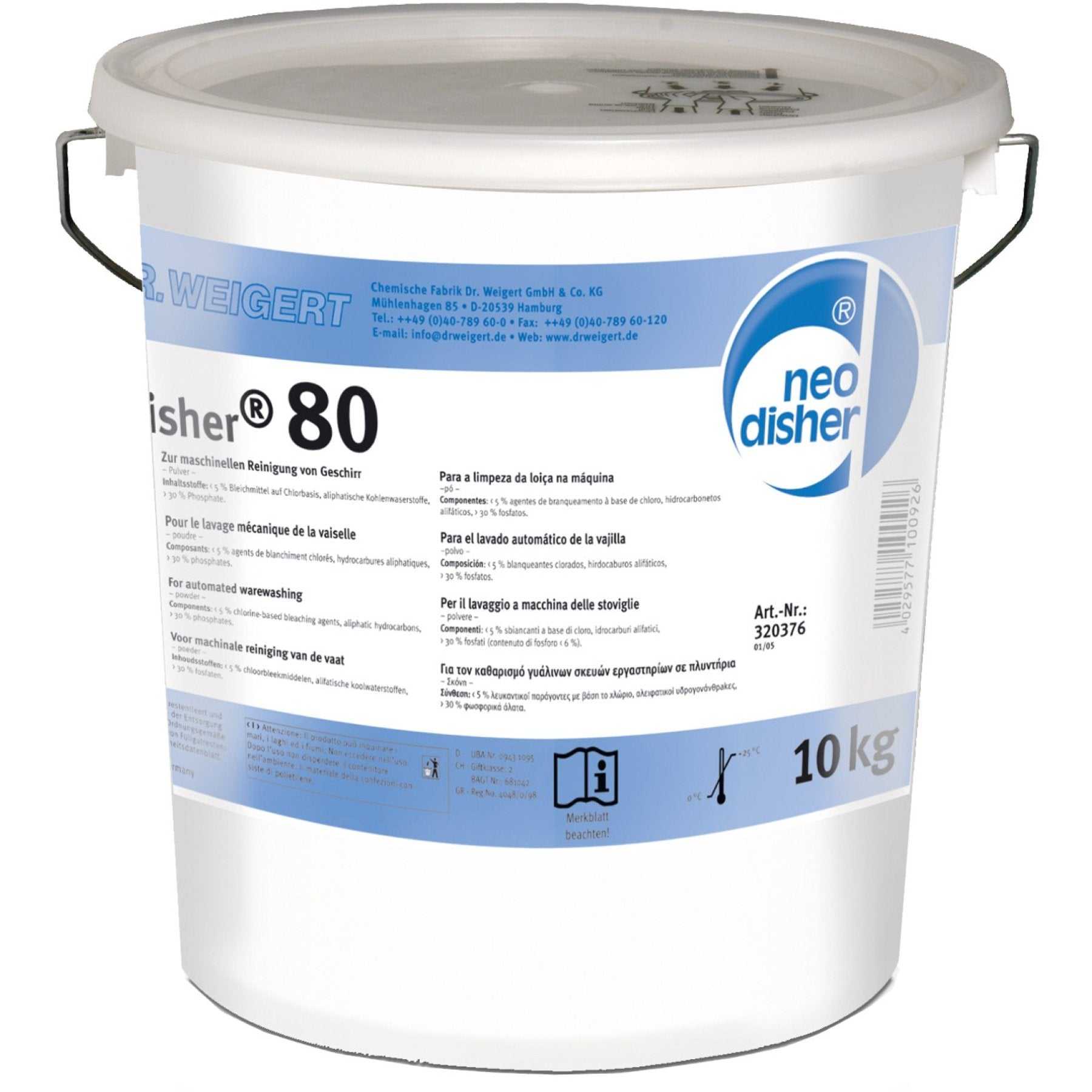 Neodisher 80 – Hochwirksamer Reiniger | 10kg Eimer | pH-NeutralEntdecken Sie den Neodisher 80 – einen hochwirksamen Reiniger, der speziell für die professionelle Anwendung in der Gastronomie, im Lebensmittelbereich und in der InKüche-hochwirksamer ReinigerMarktplatz24