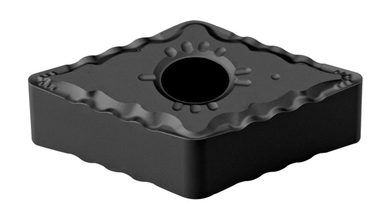 Wendeschneidplatte DNMG150408 aus Hartmetall mit scharfer Schneidkante für Metallbearbeitung.