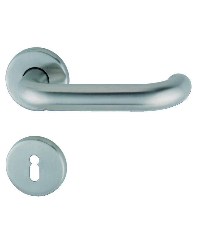 Türdrücker aus Edelstahl mit ergonomischem Design und CLICK-Technologie für Objektbereiche