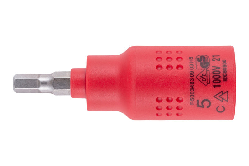 Steckschlüssel VDE 3/8 Zoll-STESHSL-VDE-3/8ZO-INNEN6KT-5MM     Verpackungsinhalt    1 Einheit