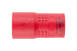 Steckschlüssel VDE 3/8 Zoll-STESHSL-VDE-3/8ZO-6KT-15MM     Verpackungsinhalt    1 Einheit