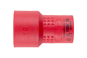 Steckschlüssel VDE 3/8 Zoll-STESHSL-VDE-3/8ZO-6KT-19MM     Verpackungsinhalt    1 Einheit