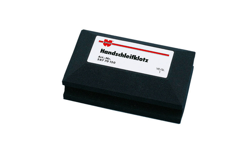 Schleifklotz 70x120 mm mit ergonomischem Griff für präzises Schleifen auf verschiedenen Oberflächen