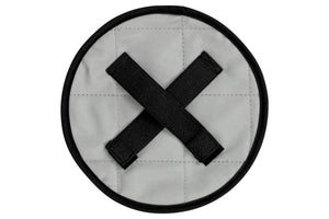 Grauer KÜHLEINLEGER für Schutzhelme, atmungsaktiv mit guter Luftzirkulation.