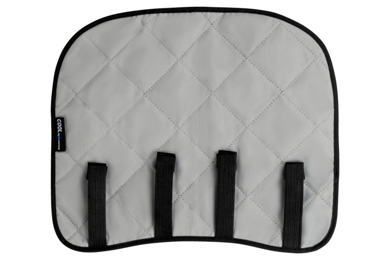 Grauer Kühlnackenschutz für Schutzhelme, atmungsaktiv und komfortabel.